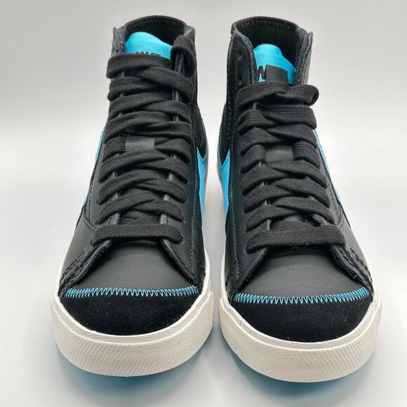 Men’s Nike Blazer Mid '77 Jumbo Black Baltic Blue FD0278-001 Size 11.5 - Picture 3 of 12